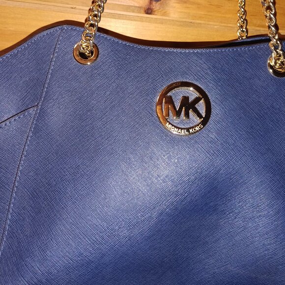 Michael Kors Navy Saffiano Shoulder Bag - Picture 8 of 9